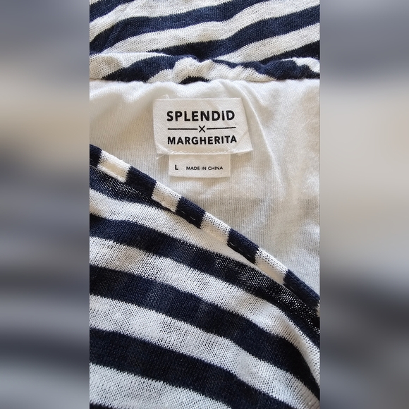 Anthropologie Splendid x Margherita Isola Linen Wrap Striped Summer Skirt SzL - Picture 8 of 11